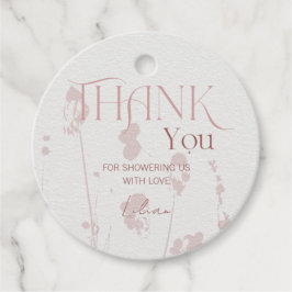 Etiqueta de Agradecimento Circular para Festa de N