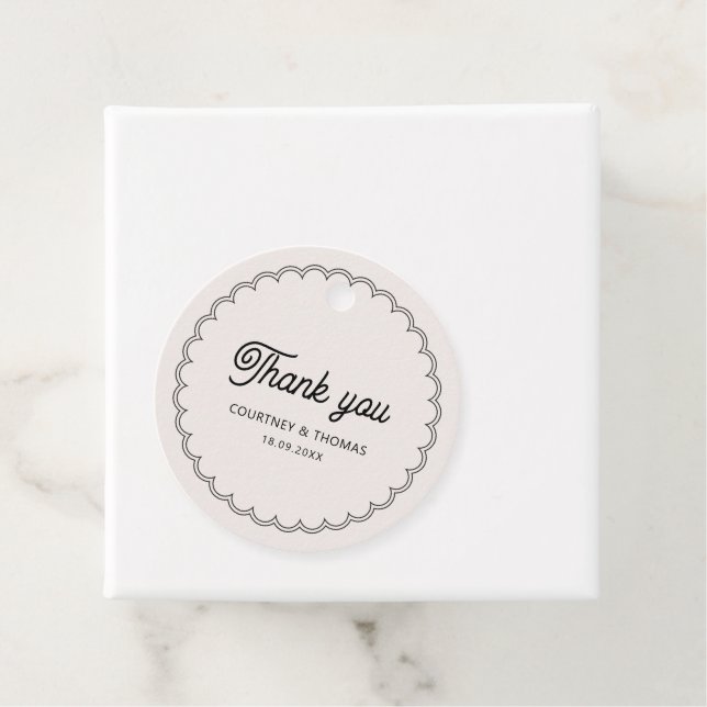 Etiqueta de agradecimento com borda rendilhada min (In Situ)