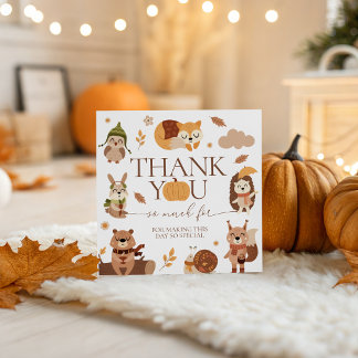 Etiqueta de Agradecimento Cozy Woodland Wild One