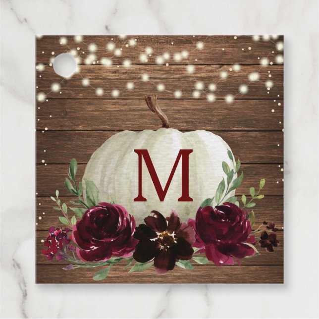 Etiqueta de Agradecimento de Abóbora de Outono Bur (Frente)