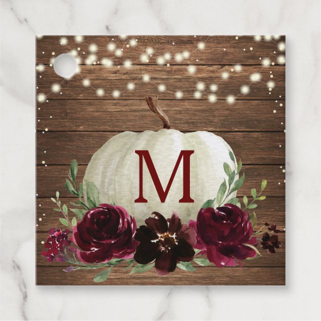 Etiqueta de agradecimento de abóbora de outono em  (Frente)