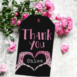 Etiqueta de agradecimento de aniversário de mão de