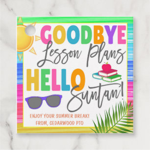 Etiqueta de agradecimento do professor