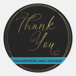 Etiqueta De Agradecimento Dourado