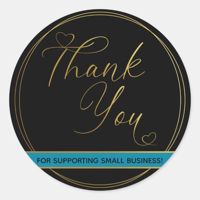 Etiqueta De Agradecimento Dourado (Frente)