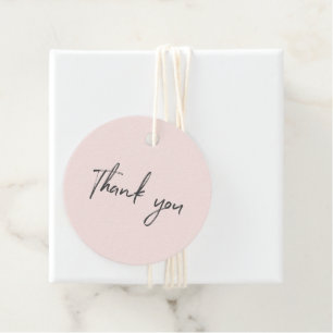 Etiqueta de agradecimento Gray & Pink para Pequena