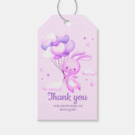 Etiqueta de Agradecimento para Chá de Bebê Coelho