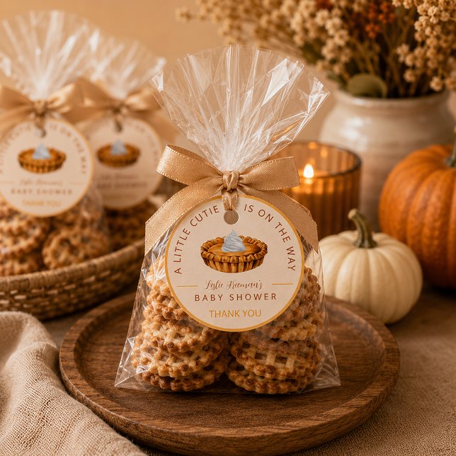 Etiqueta de Agradecimento para Chá de Bebê Cutie P (Autumn baby shower favor tags)