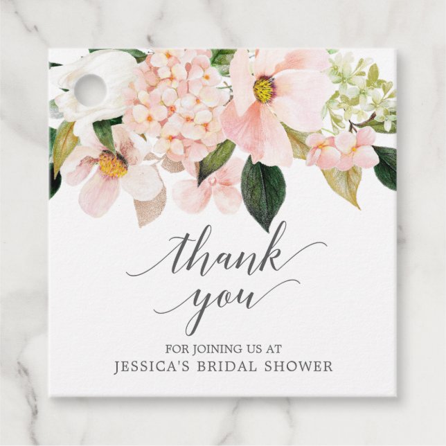 Etiqueta de Agradecimento para Chá de Noiva com Ho (Frente)