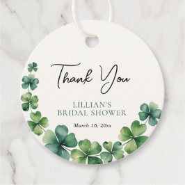 Etiqueta de Agradecimento para Chá de Noiva Trevo