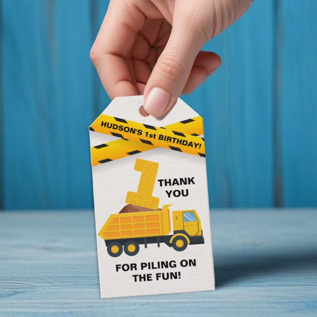 Etiqueta de agradecimento para festa de aniversári (1st Birthday Favor Tag)