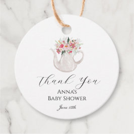 Etiqueta de Agradecimento para Festa de Chá no Jar