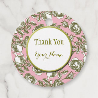 Etiqueta de agradecimento personalizada do Rosa el