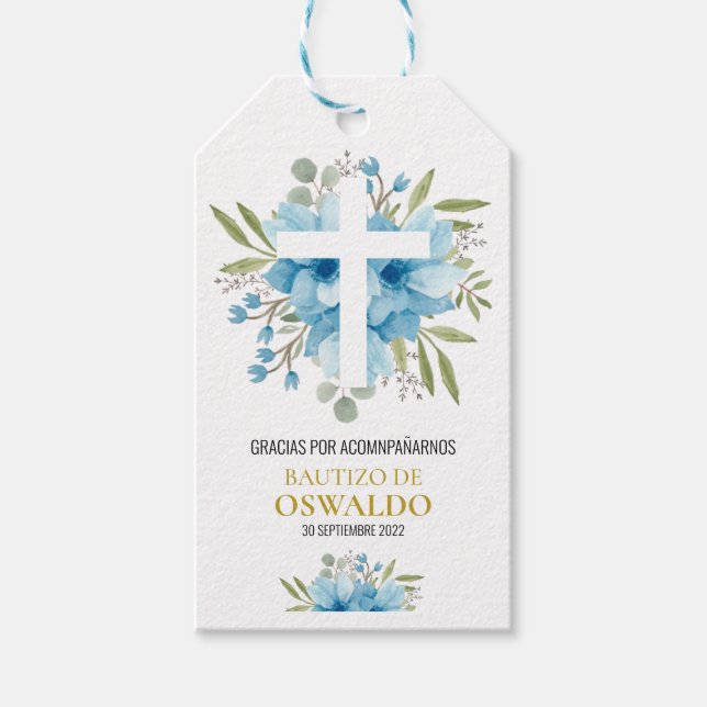 Etiqueta de agradecimiento para bautização (Frente)