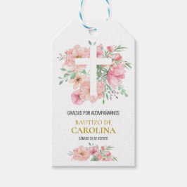 Etiqueta de agradecimiento para bautização