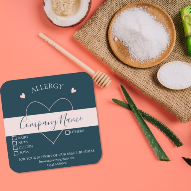 Etiqueta de ALERGY personalizada (Criador carregado)