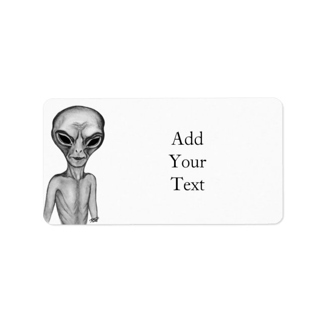 Etiqueta de Alienígena da cinza (Frente)