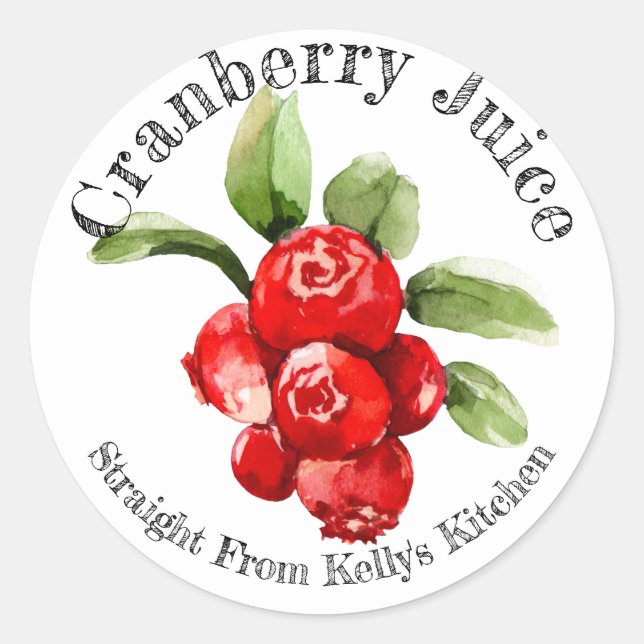 Etiqueta de alimento de suco de cranberry para neg (Frente)