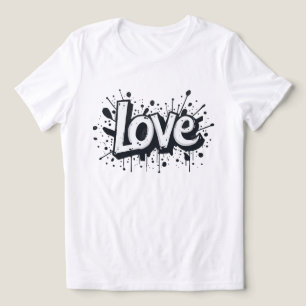 Etiqueta de amor monocromática