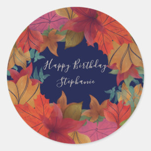 Etiqueta de aniversário feliz personalizada