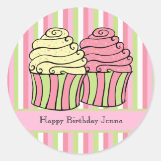 Etiqueta de Aniversário para cupcakes