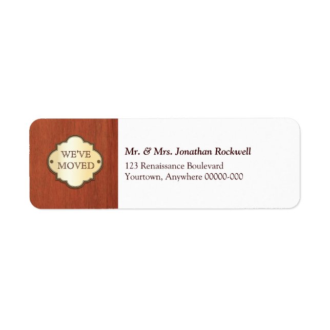 Etiqueta de Anúncio de Movimento em Placa de Porta (Frente)