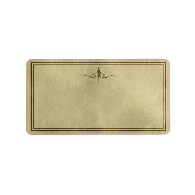 Etiqueta de Apotecário de Elegância Simples Médio (Frente)