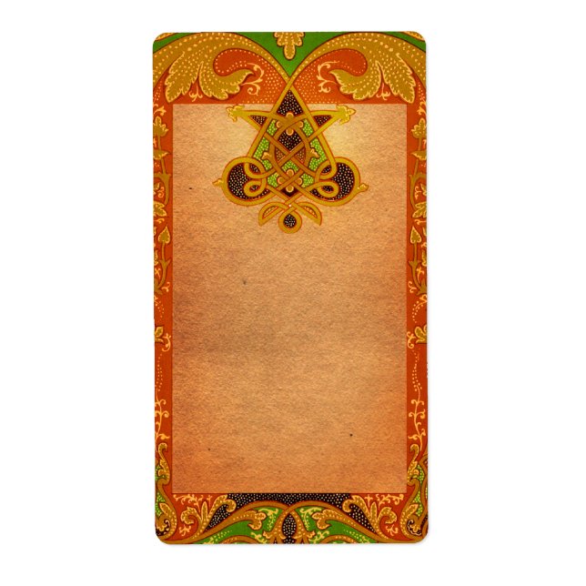 Etiqueta de Apothecary do ornamentado (Frente)