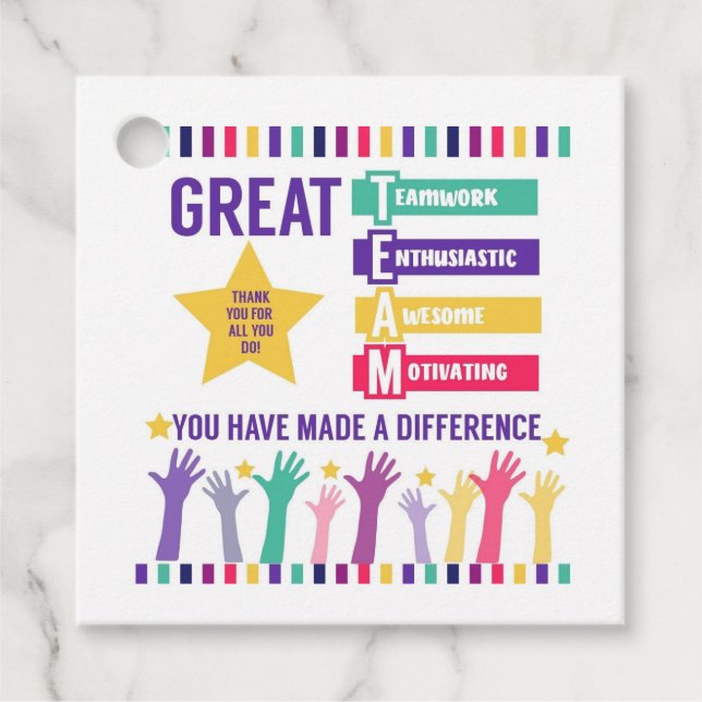 Etiqueta de apreciação da Equipe do excelente (Frente)