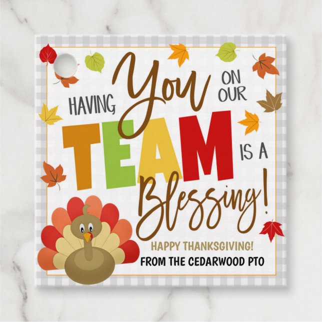 Etiqueta de Apreciação de Ação de Graças (Frente)