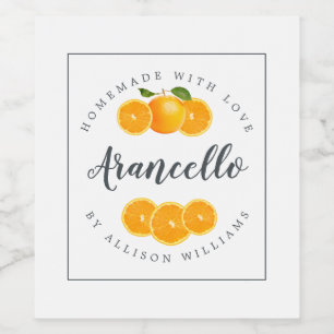 Etiqueta de Arancello Homemade Personalizada