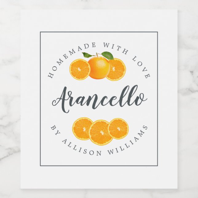 Etiqueta de Arancello Homemade Personalizada (Rótulo Único)
