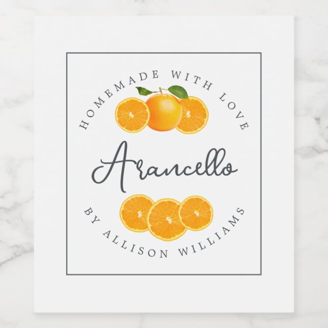 Etiqueta de Arancello Homemade Personalizada (Rótulo Único)