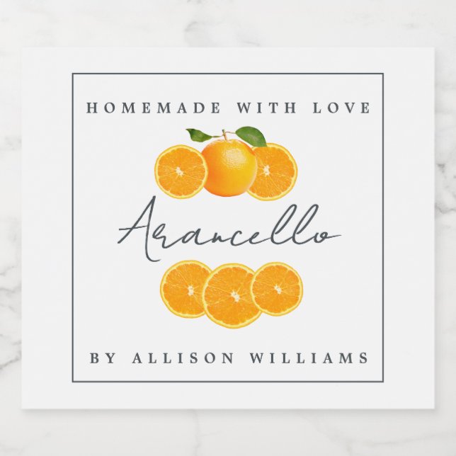 Etiqueta de Arancello Homemade Personalizada (Rótulo Único)