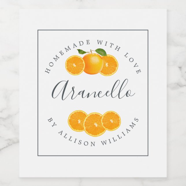 Etiqueta de Arancello Homemade Personalizada (Rótulo Único)