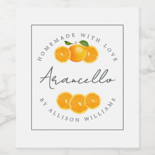 Etiqueta de Arancello Homemade Personalizada