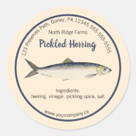 Etiqueta de Arenque Selecionado Editável