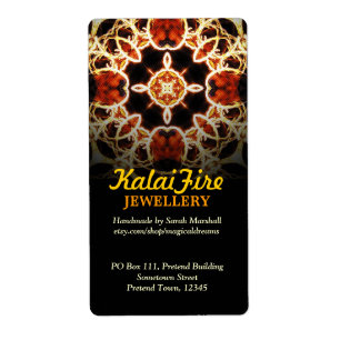 Etiqueta de Arte Geométrica de Joias KalaiFire