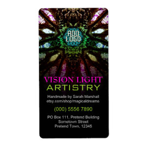 Etiqueta de Arte Visionária para Artistas Luminoso