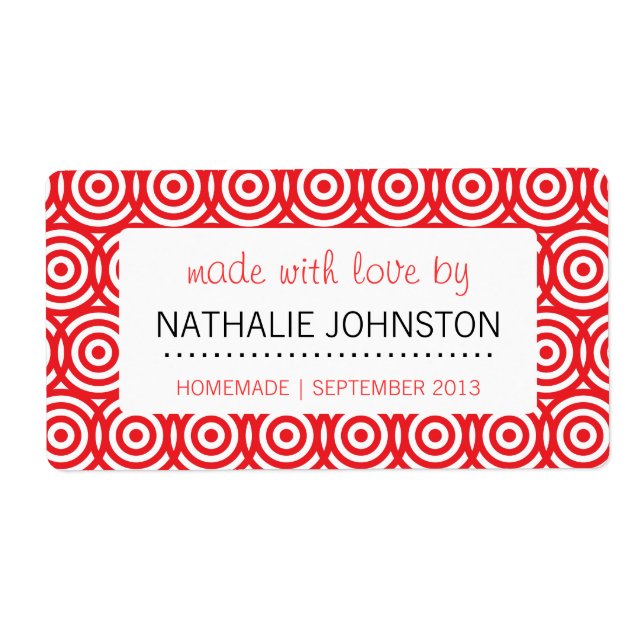 Etiqueta de Artesanatos de latas para uso doméstic (Frente)