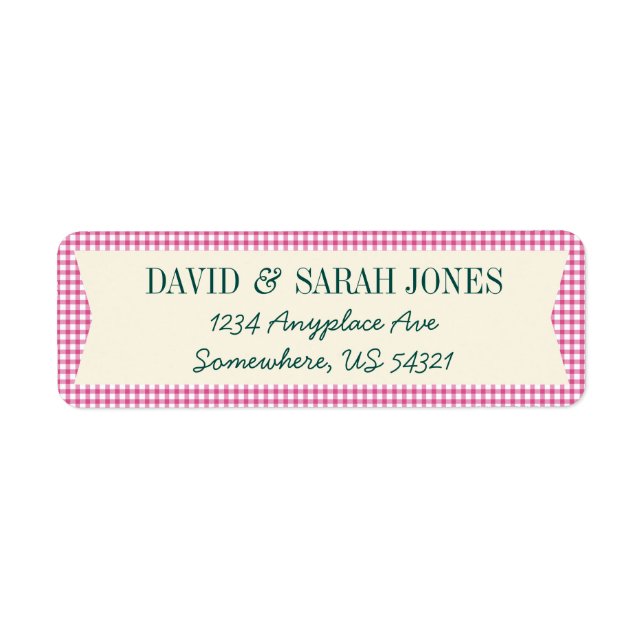 Etiqueta de Artesanatos de Tecidos de Verificação  (Frente)