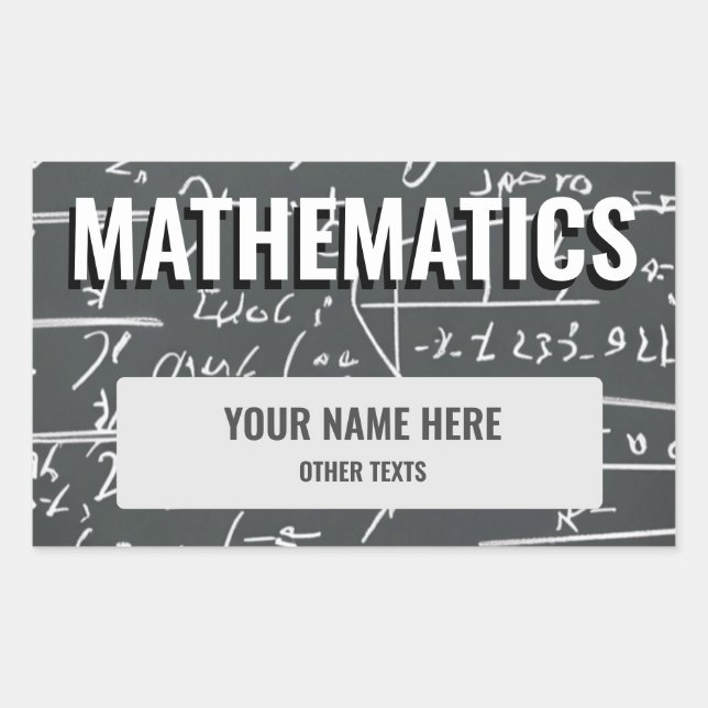 Etiqueta de Assunto da Escola de Matemática (Frente)