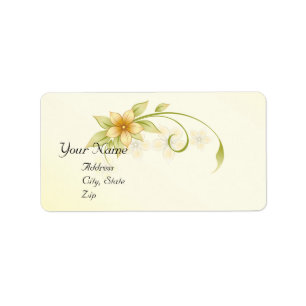 Etiqueta de Avery de Casamento Floral de Primavera