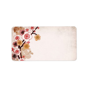 Etiqueta de Avery dos sakuras do vintage