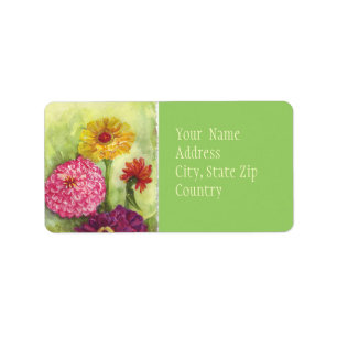 Etiqueta de Avery dos Zinnias