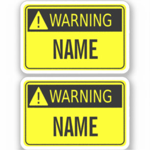 Etiqueta de Aviso com Nome Novidade