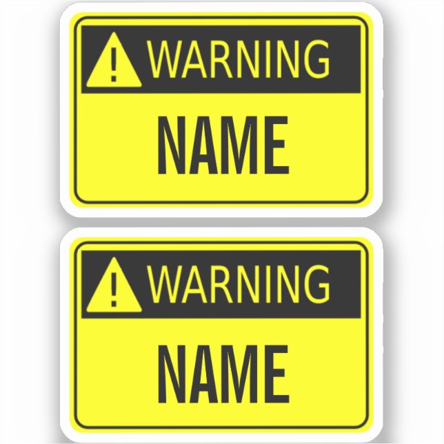 Etiqueta de Aviso com Nome Novidade (Frente)