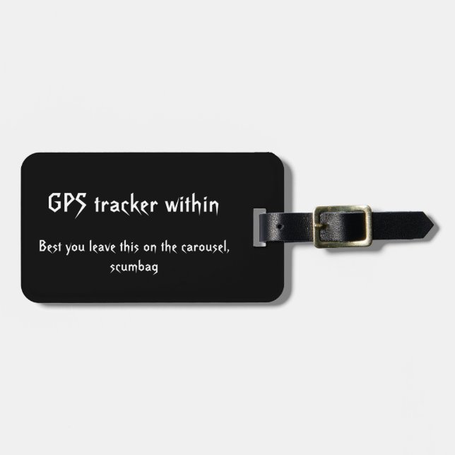 Etiqueta de aviso de bagagem do rastreador GPS (Frente Horizontal)