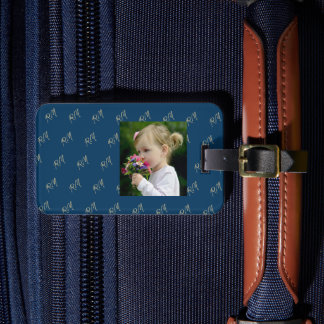 Etiqueta De Bagagem صورة و حروف اسمك الاولى Monogram