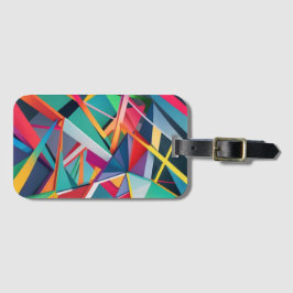 ETIQUETA DE BAGAGEM カラフル・ジオメトリック・マジック 直線の組み合わせによる立体感のある幾何学模様